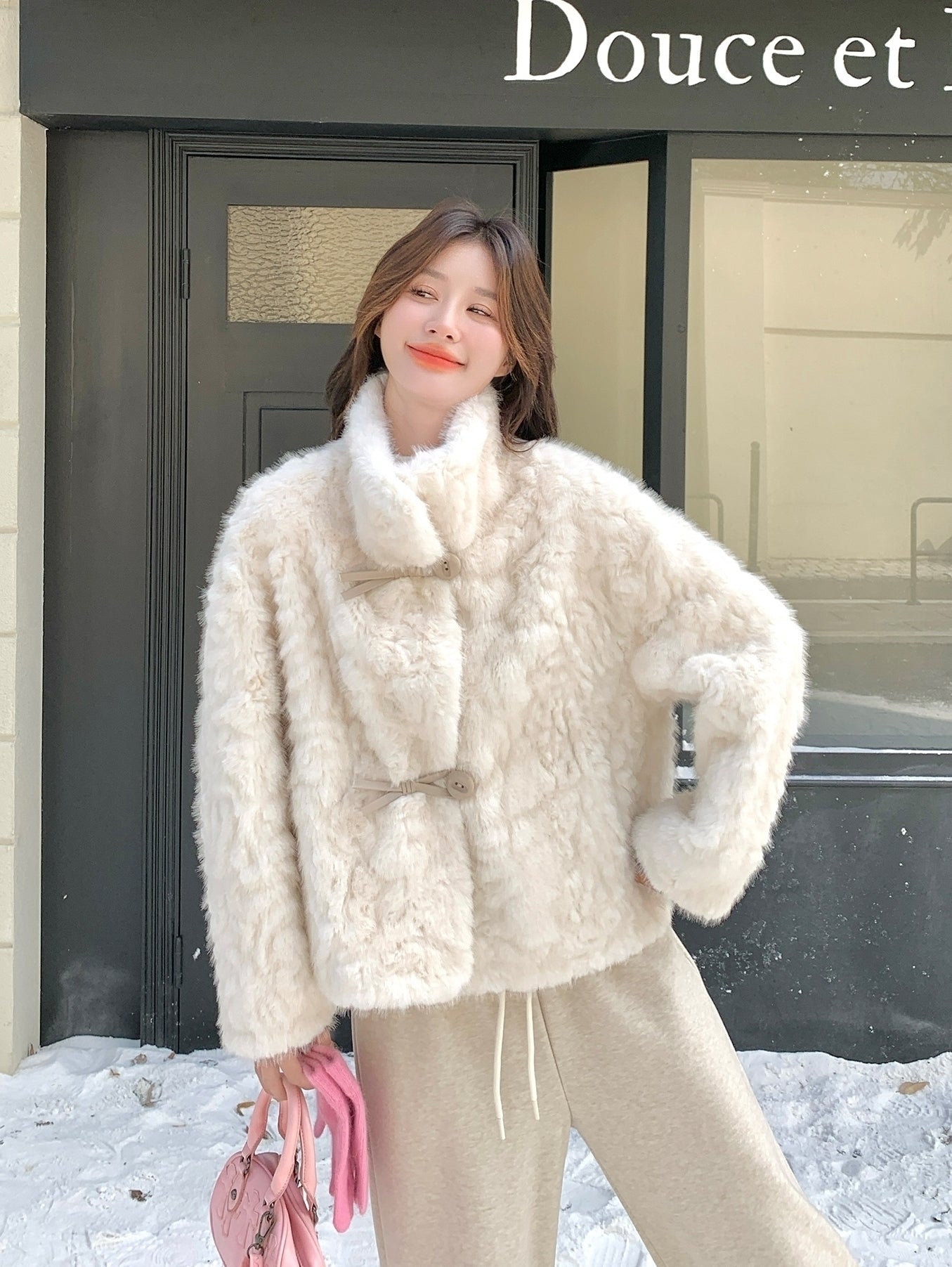 Plush Cozy Cream Faux Fur Jacket