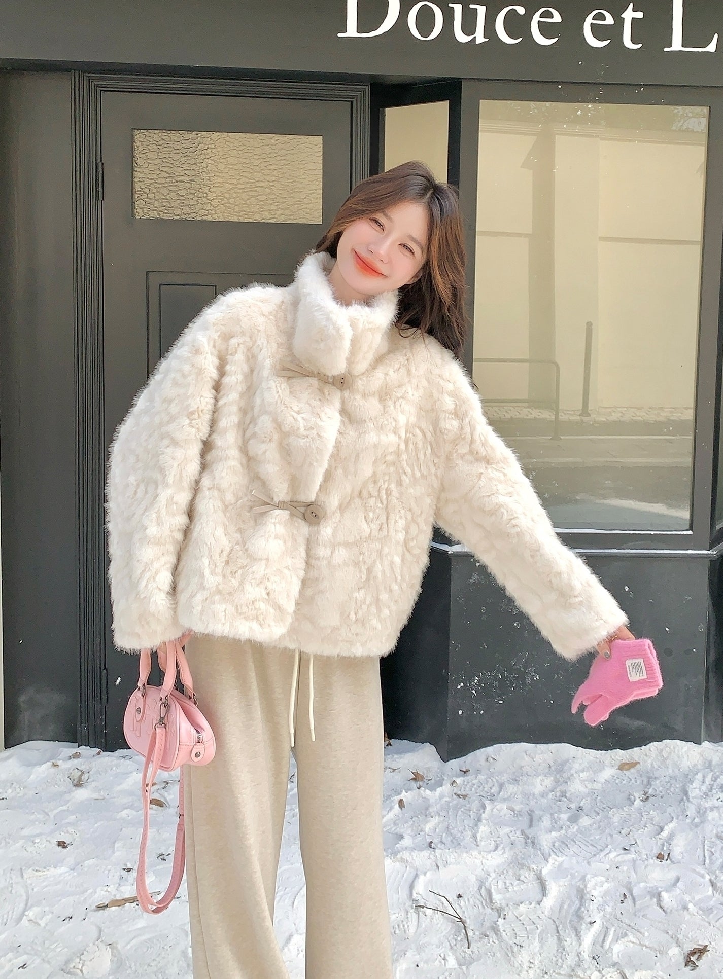 Plush Cozy Cream Faux Fur Jacket