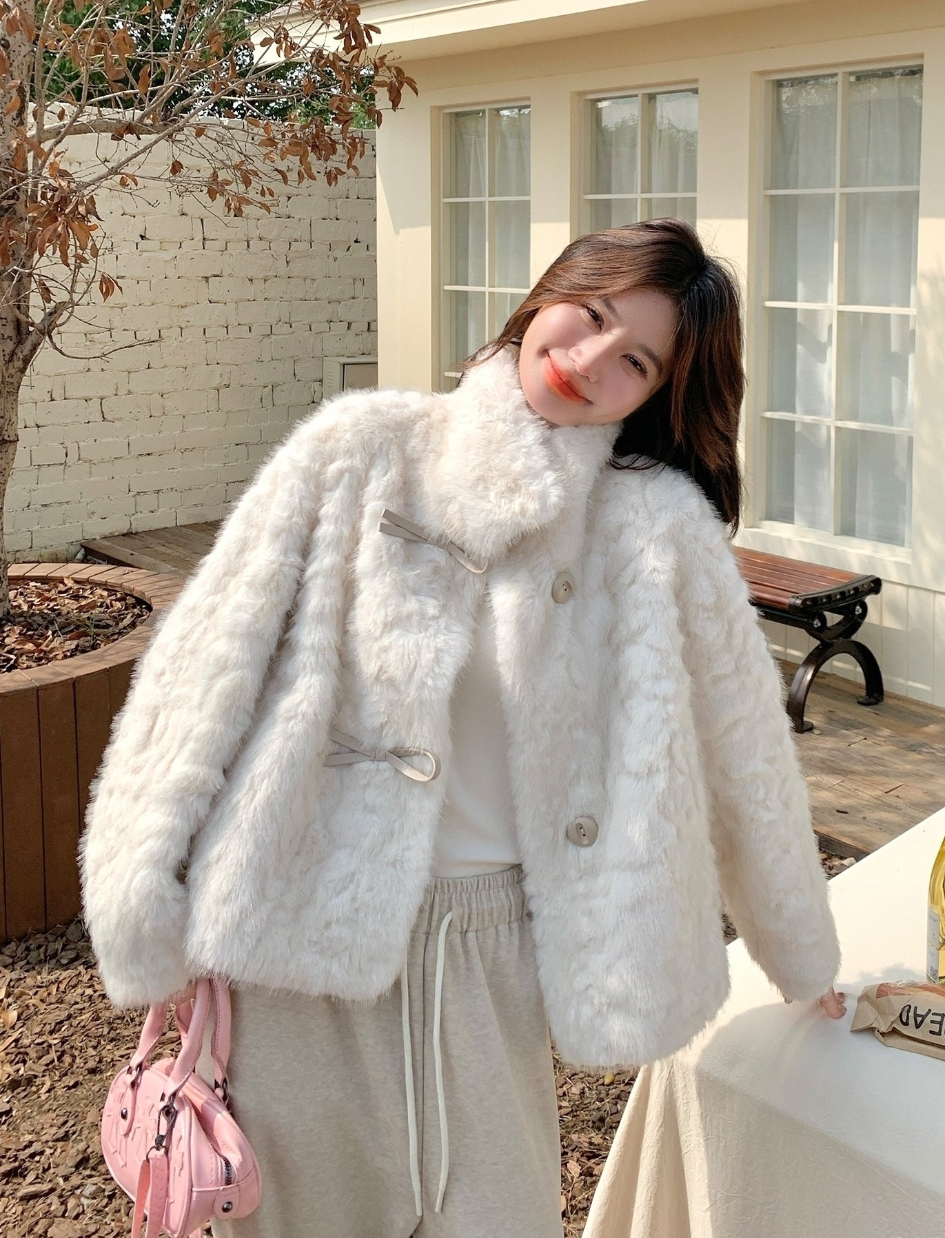 Plush Cozy Cream Faux Fur Jacket