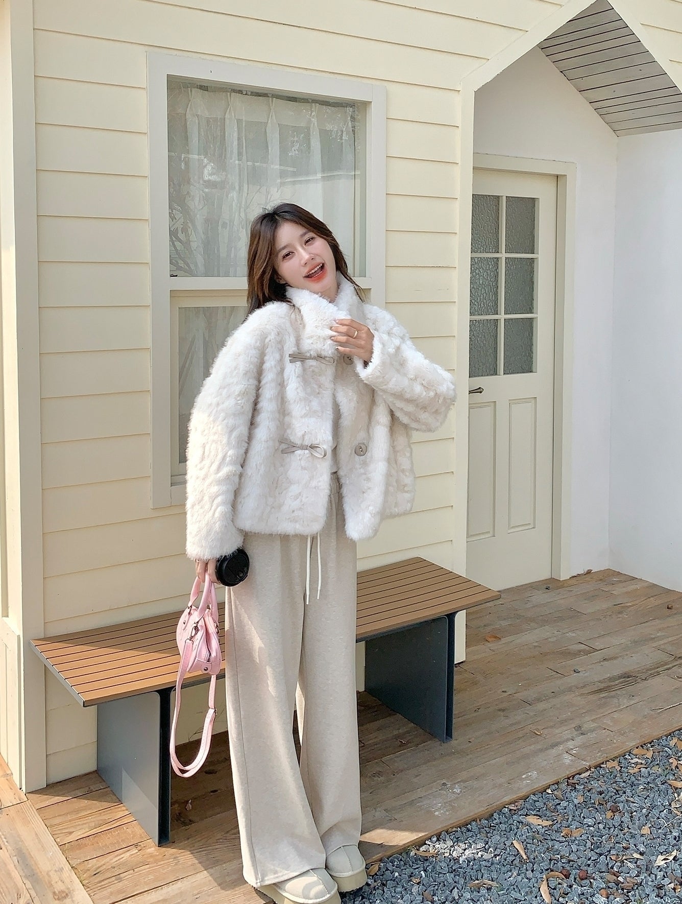 Plush Cozy Cream Faux Fur Jacket