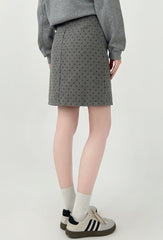Polka Dot Blend Bodycon Midi Skirt