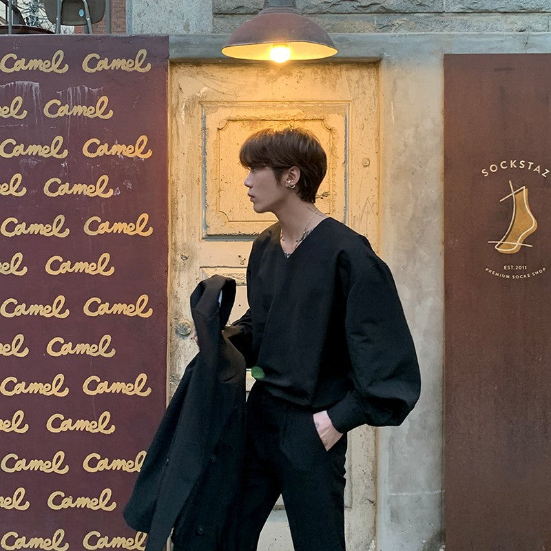 Premium Black Wrinklefree Oversized Shirt