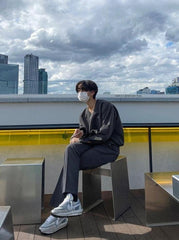 Premium Black Wrinklefree Oversized Shirt