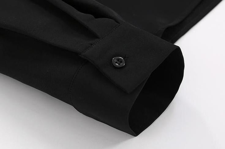 Premium Black Wrinklefree Oversized Shirt