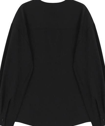 Premium Black Wrinklefree Oversized Shirt