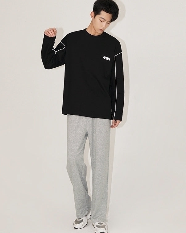 Premium Crewneck Loose Graphic Long Sleeve Tee