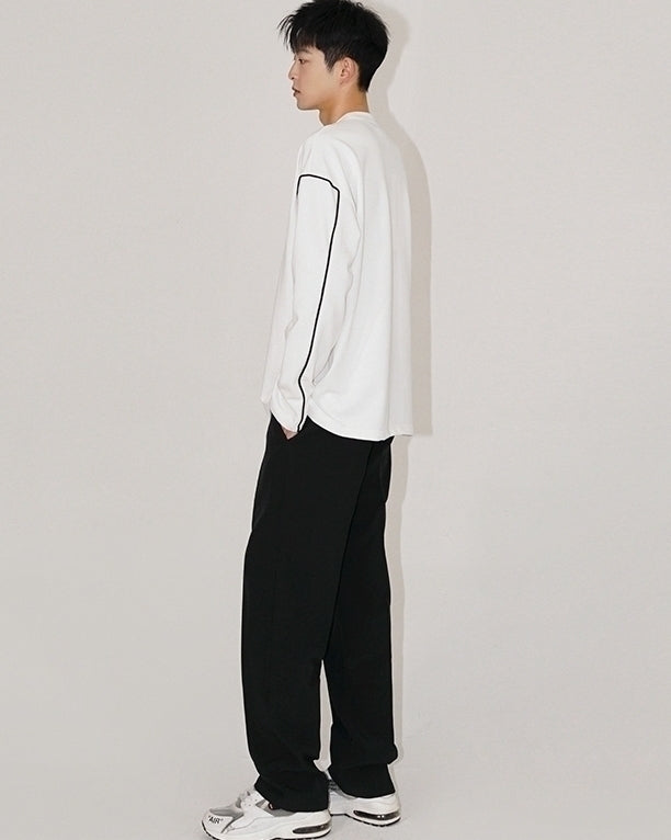 Premium Crewneck Loose Graphic Long Sleeve Tee