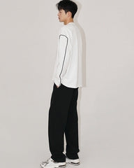 Premium Crewneck Loose Graphic Long Sleeve Tee