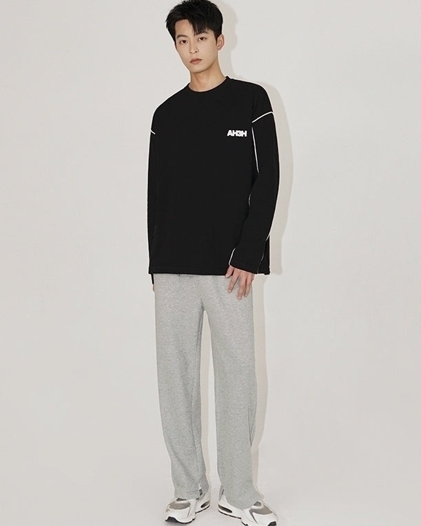 Premium Crewneck Loose Graphic Long Sleeve Tee