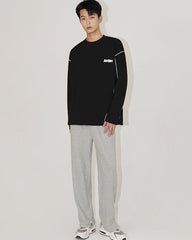 Premium Crewneck Loose Graphic Long Sleeve Tee