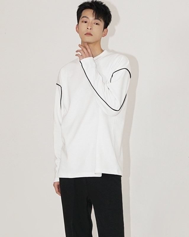 Premium Crewneck Loose Graphic Long Sleeve Tee