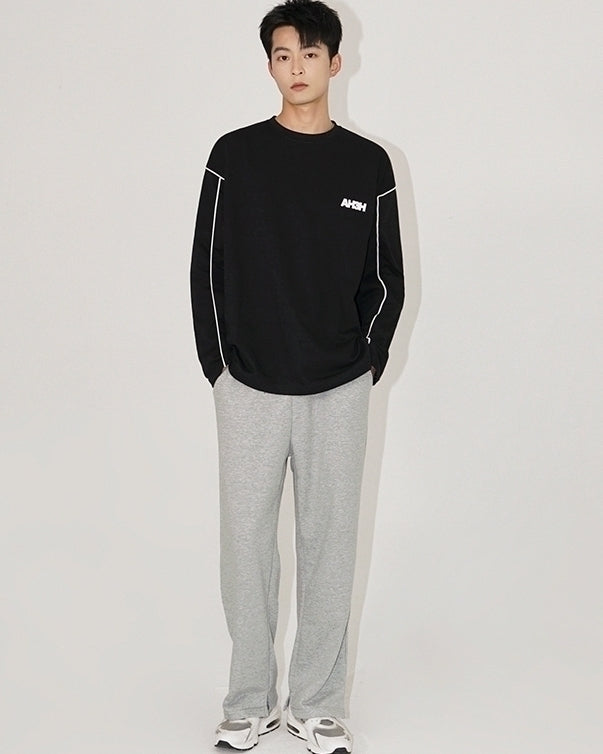 Premium Crewneck Loose Graphic Long Sleeve Tee