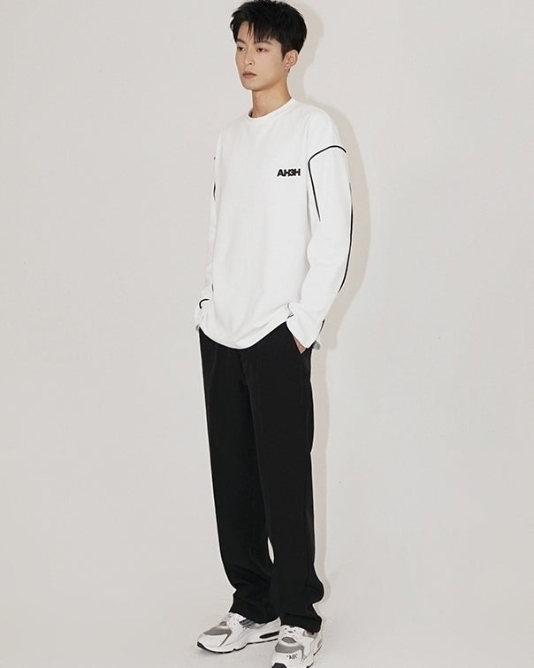 Premium Crewneck Loose Graphic Long Sleeve Tee