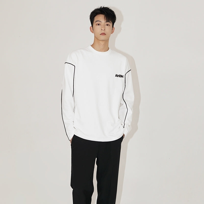 Premium Crewneck Loose Graphic Long Sleeve Tee