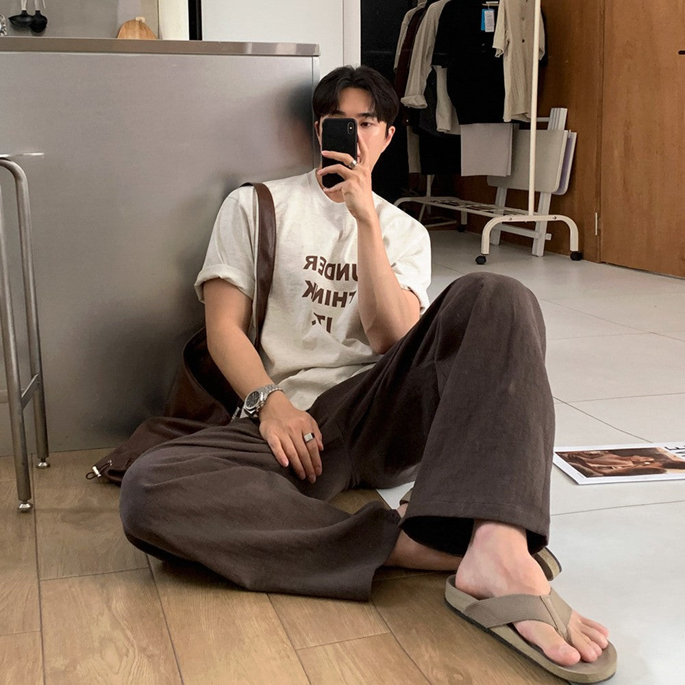 Premium Letter Print Loose T-Shirt