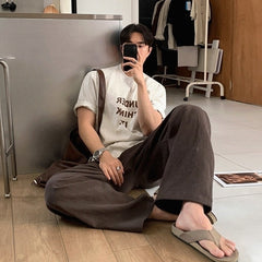 Premium Letter Print Loose T-Shirt