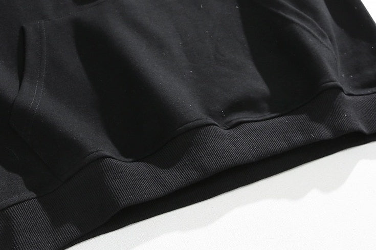 Premium Loose Fit Letter Print Hoodie