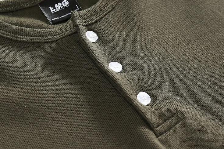 Premium Loose Fit Long Sleeve Henley Shirt