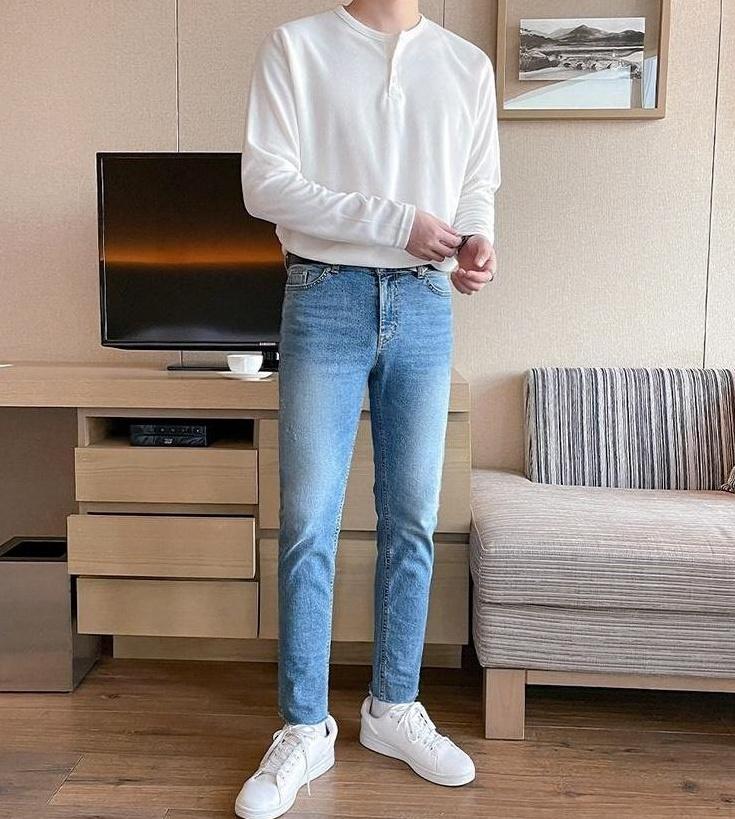 Premium Loose Fit Long Sleeve Henley Shirt