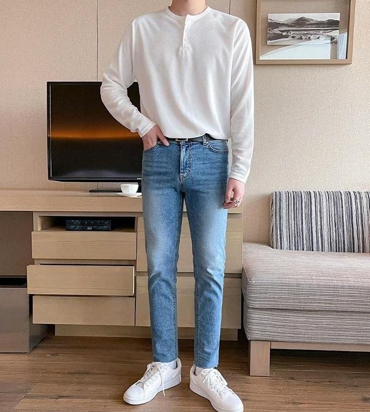 Premium Loose Fit Long Sleeve Henley Shirt