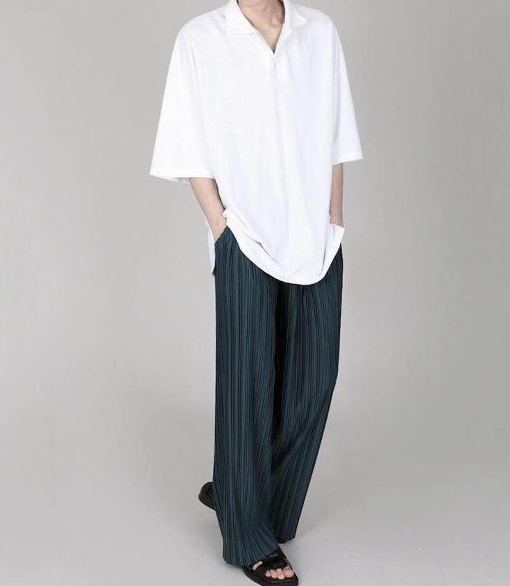 Premium Relaxed Fit Wide Leg Trousers