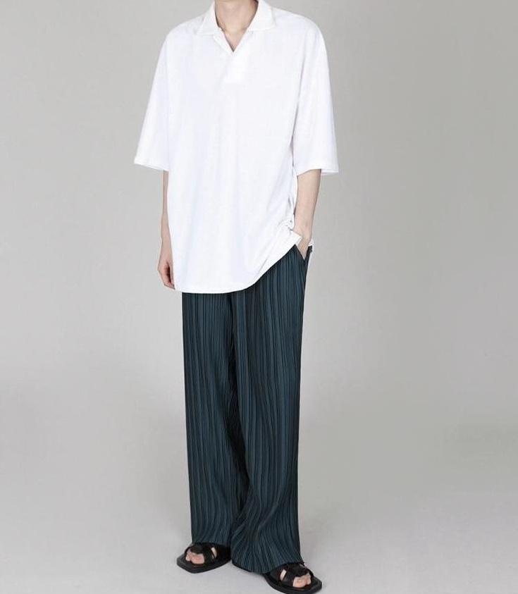 Premium Relaxed Fit Wide Leg Trousers