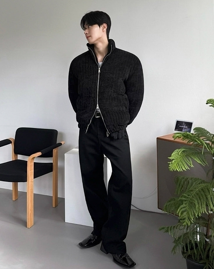 Premium Stand Collar Double Zipper Jacket