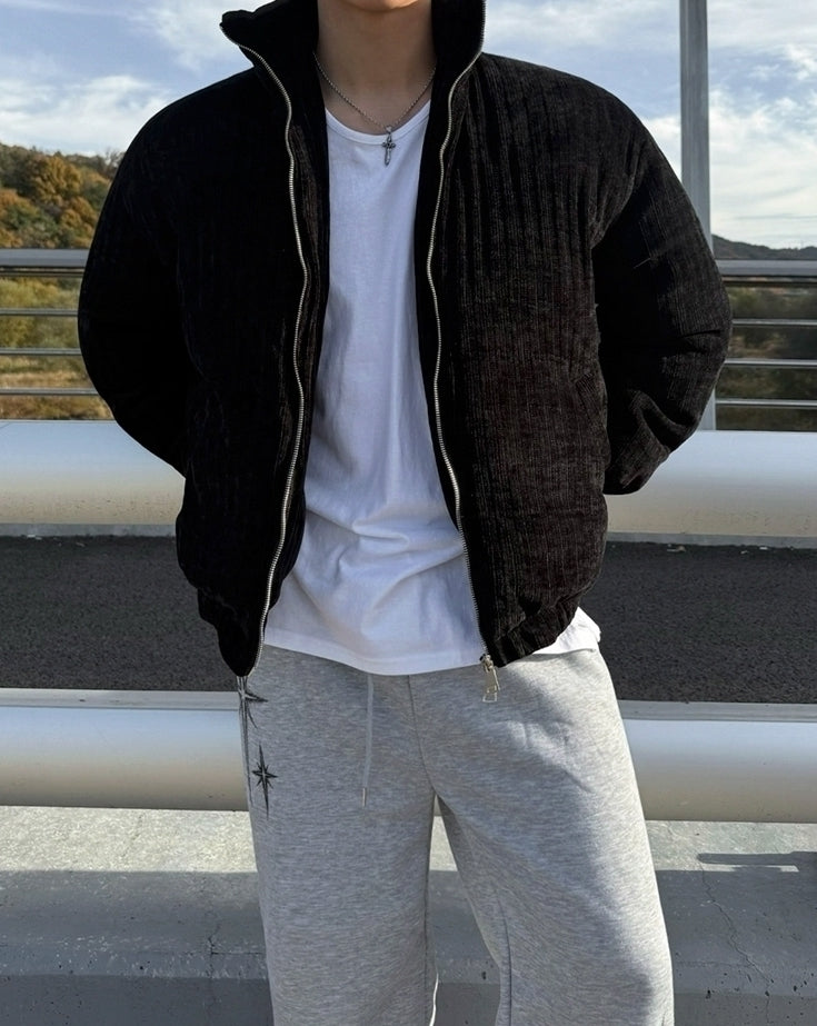 Premium Stand Collar Double Zipper Jacket