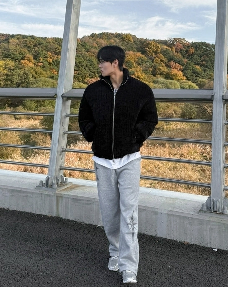 Premium Stand Collar Double Zipper Jacket