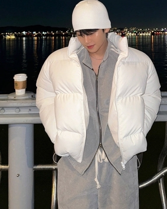 Premium Stand Collar Short Jacket Windproof Warm Commuter Style
