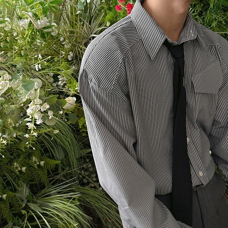 Premium Striped Casual Long Sleeve Shirt