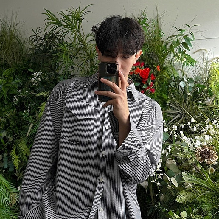 Premium Striped Casual Long Sleeve Shirt