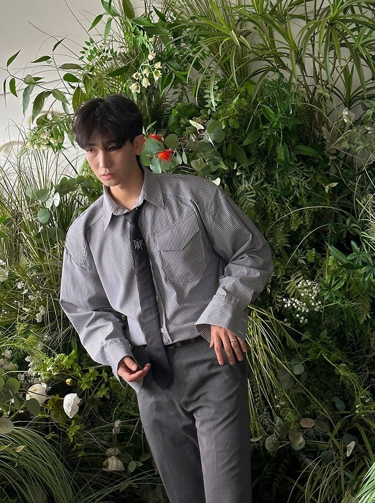 Premium Striped Casual Long Sleeve Shirt