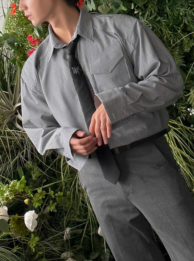 Premium Striped Casual Long Sleeve Shirt