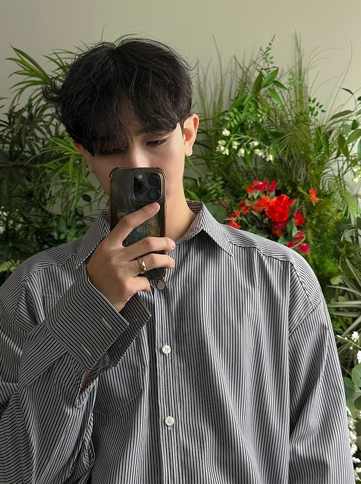 Premium Striped Casual Long Sleeve Shirt