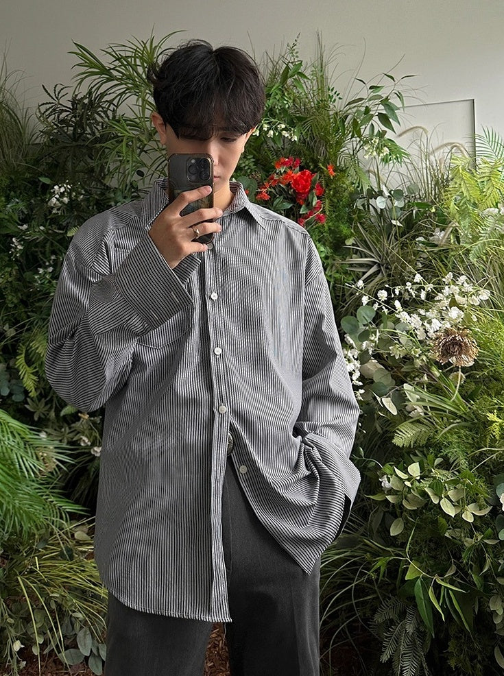 Premium Striped Casual Long Sleeve Shirt