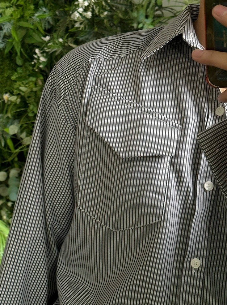 Premium Striped Casual Long Sleeve Shirt