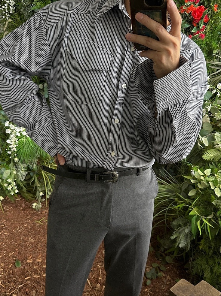 Premium Striped Casual Long Sleeve Shirt