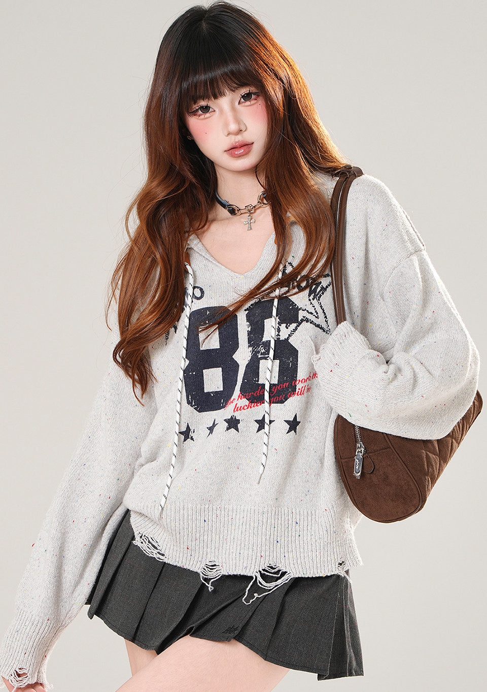 Preppy Polo Collar Sweater