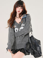 Preppy Polo Collar Sweater