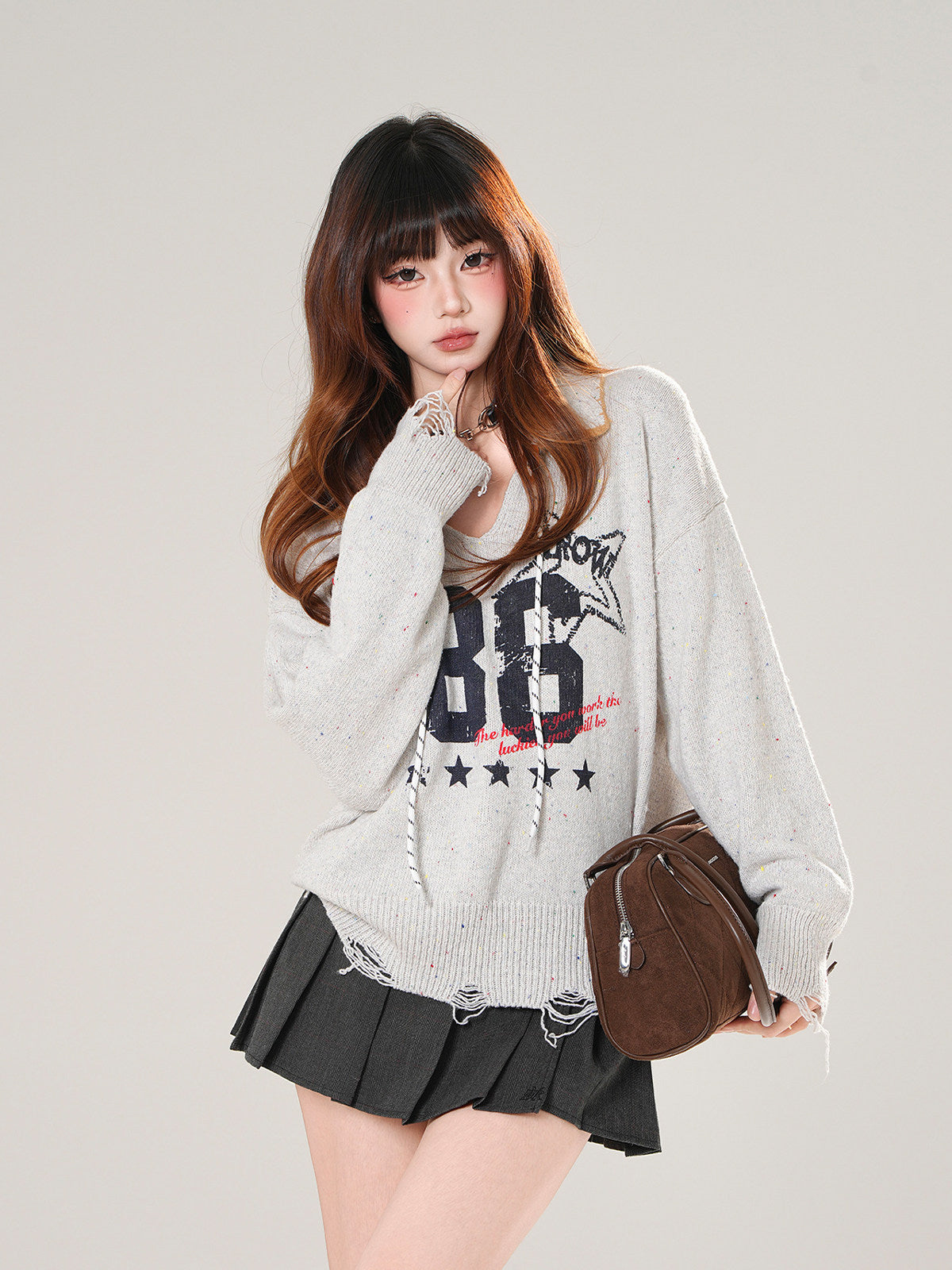 Preppy Polo Collar Sweater