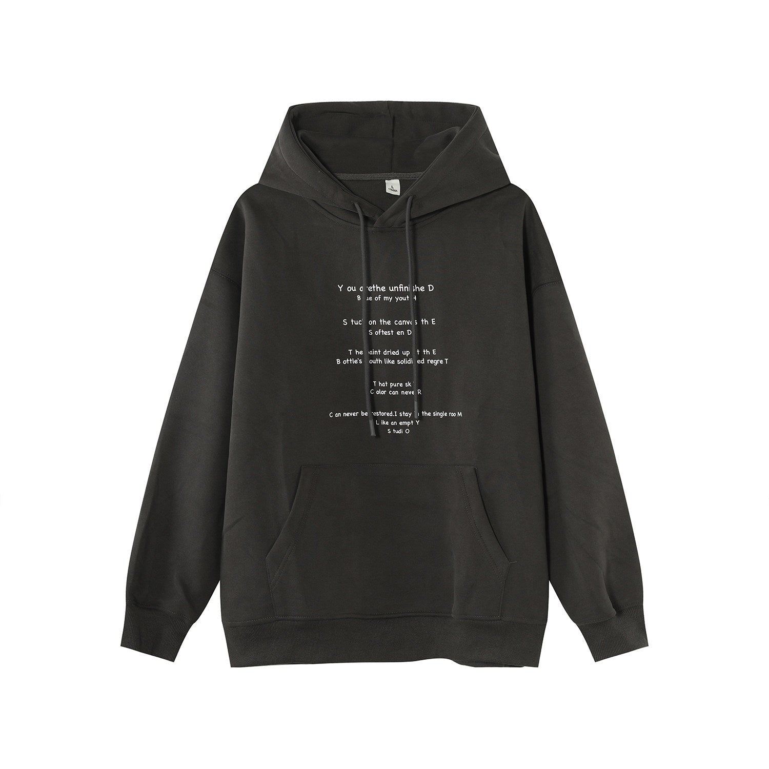 Printed Letter Hooded Loose Sweatshirt Casual Versatile Top