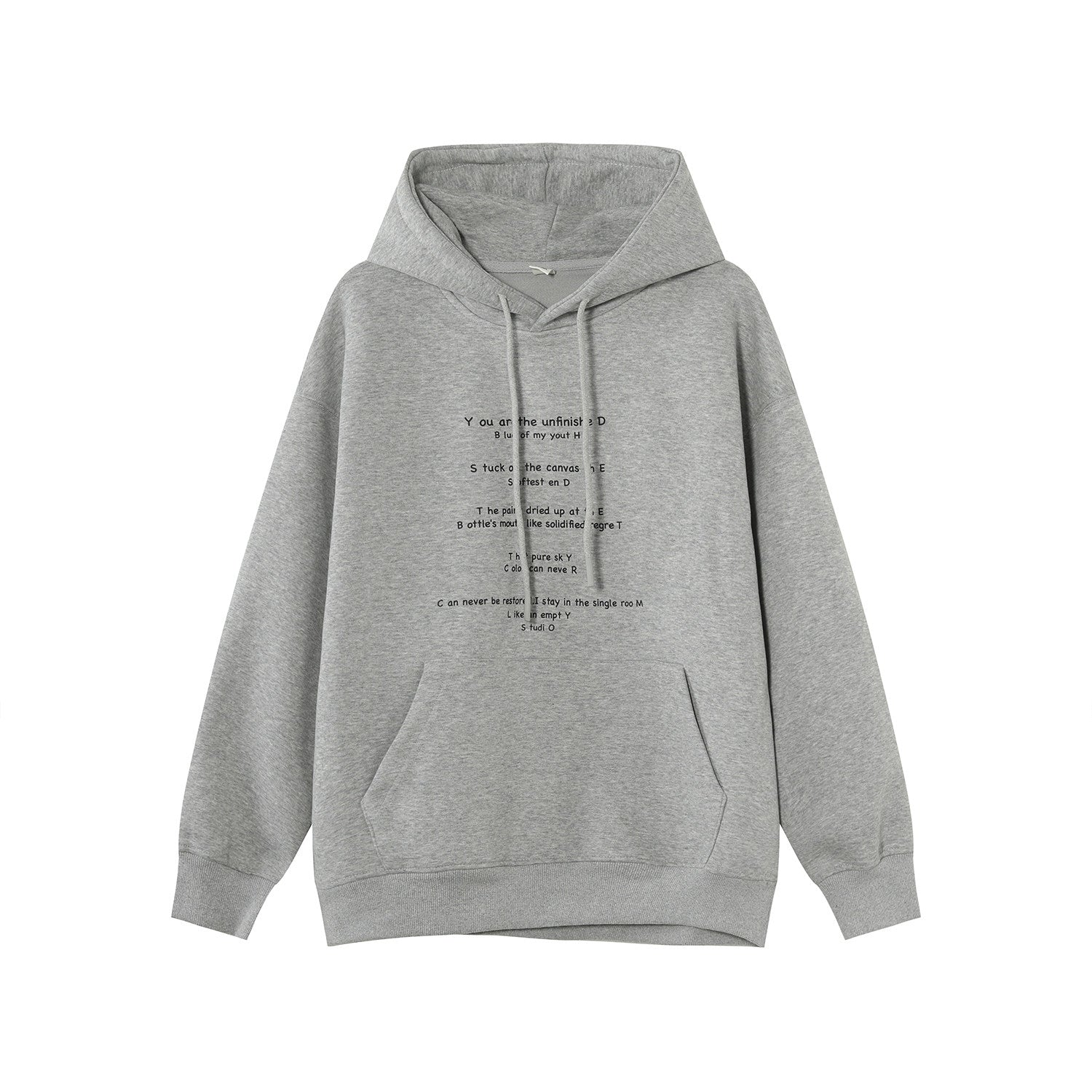 Printed Letter Hooded Loose Sweatshirt Casual Versatile Top