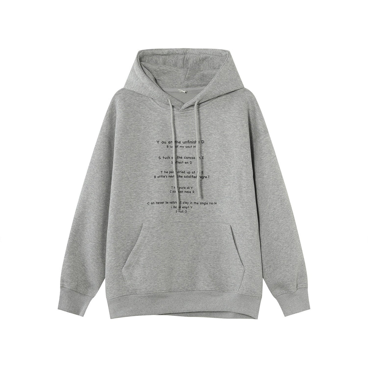 Printed Letter Hooded Loose Sweatshirt Casual Versatile Top
