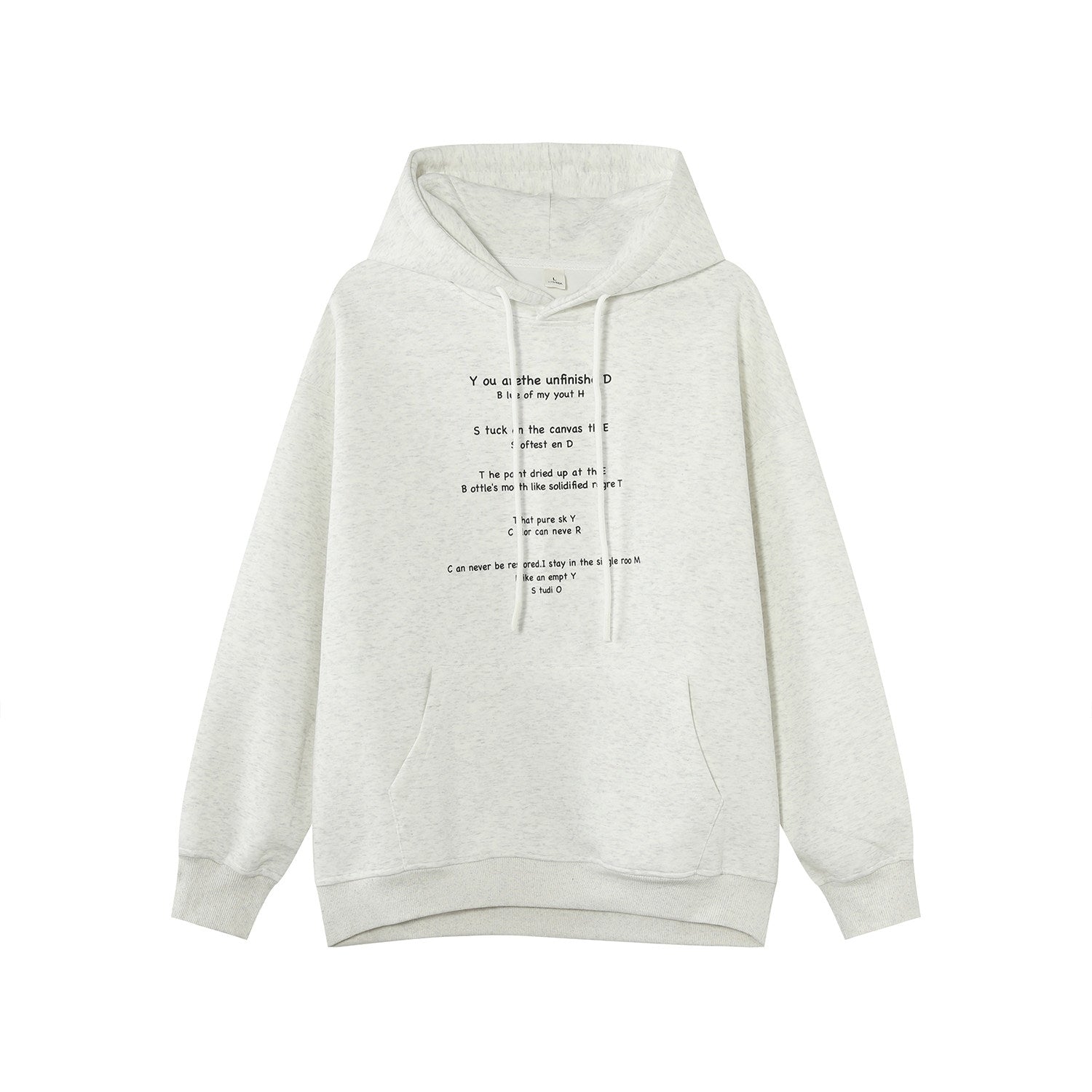 Printed Letter Hooded Loose Sweatshirt Casual Versatile Top