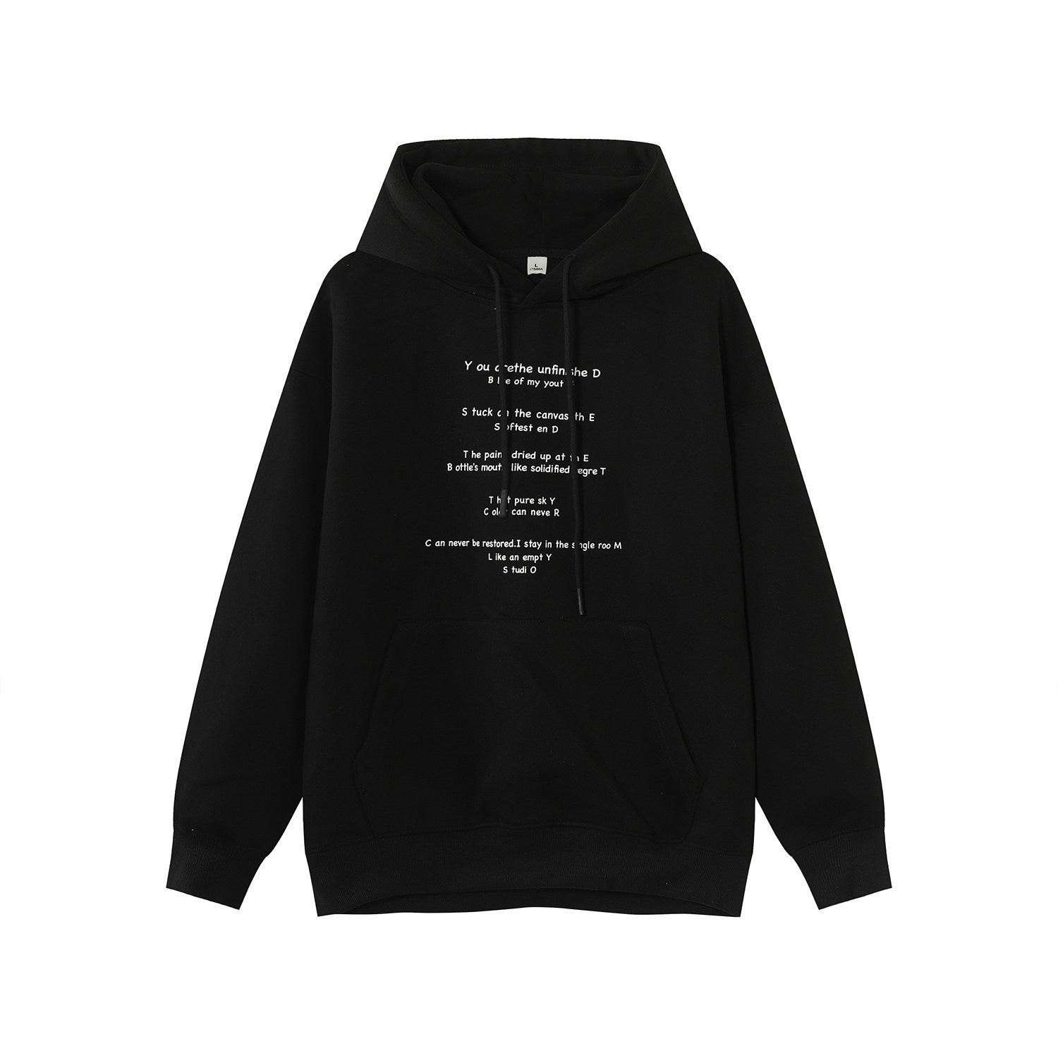 Printed Letter Hooded Loose Sweatshirt Casual Versatile Top