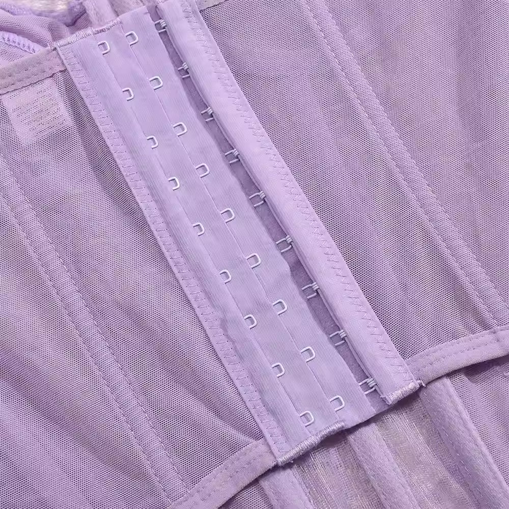 Purple Lace Corset Bustier Top
