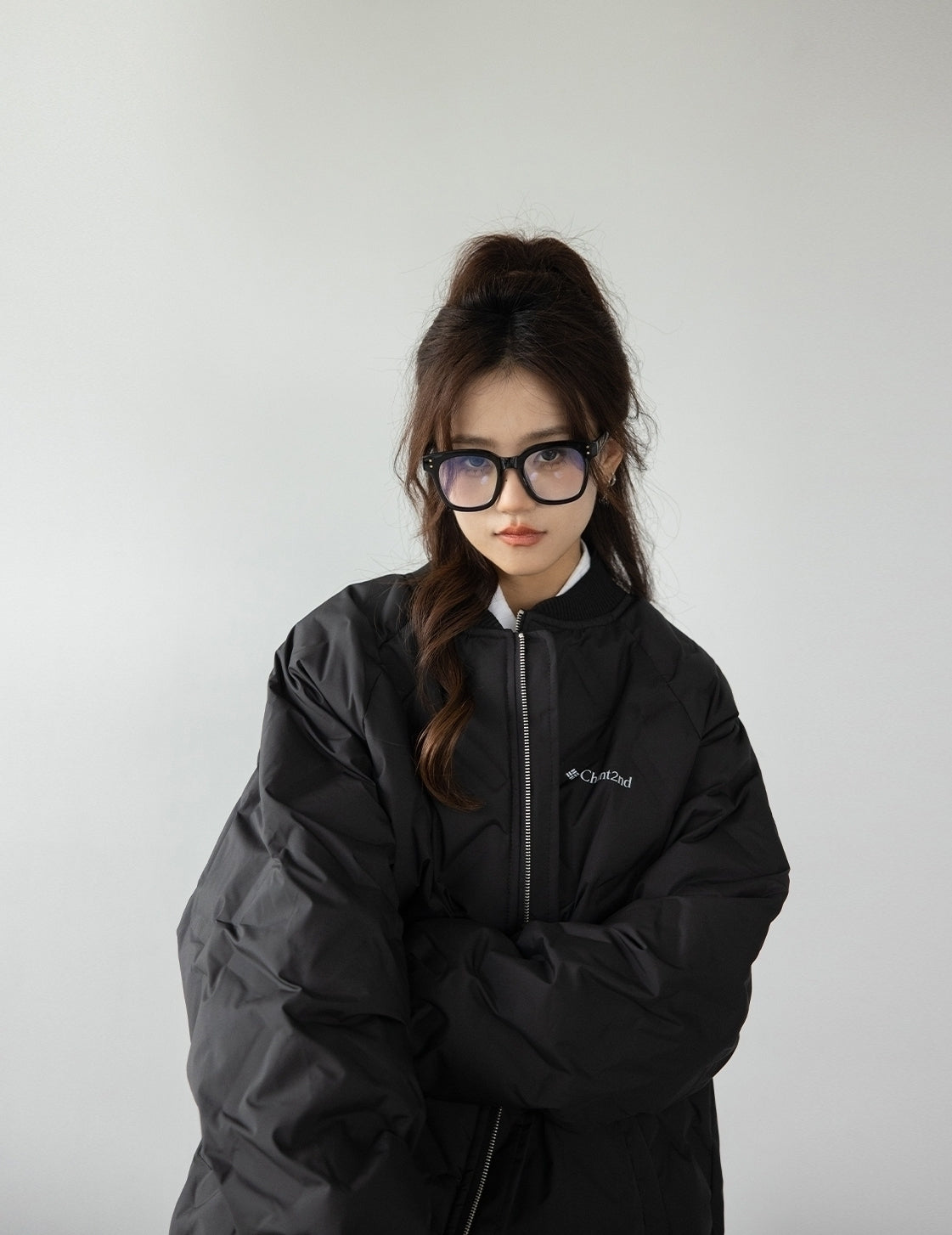 Quilted Lightweight Down Bomber Jacket