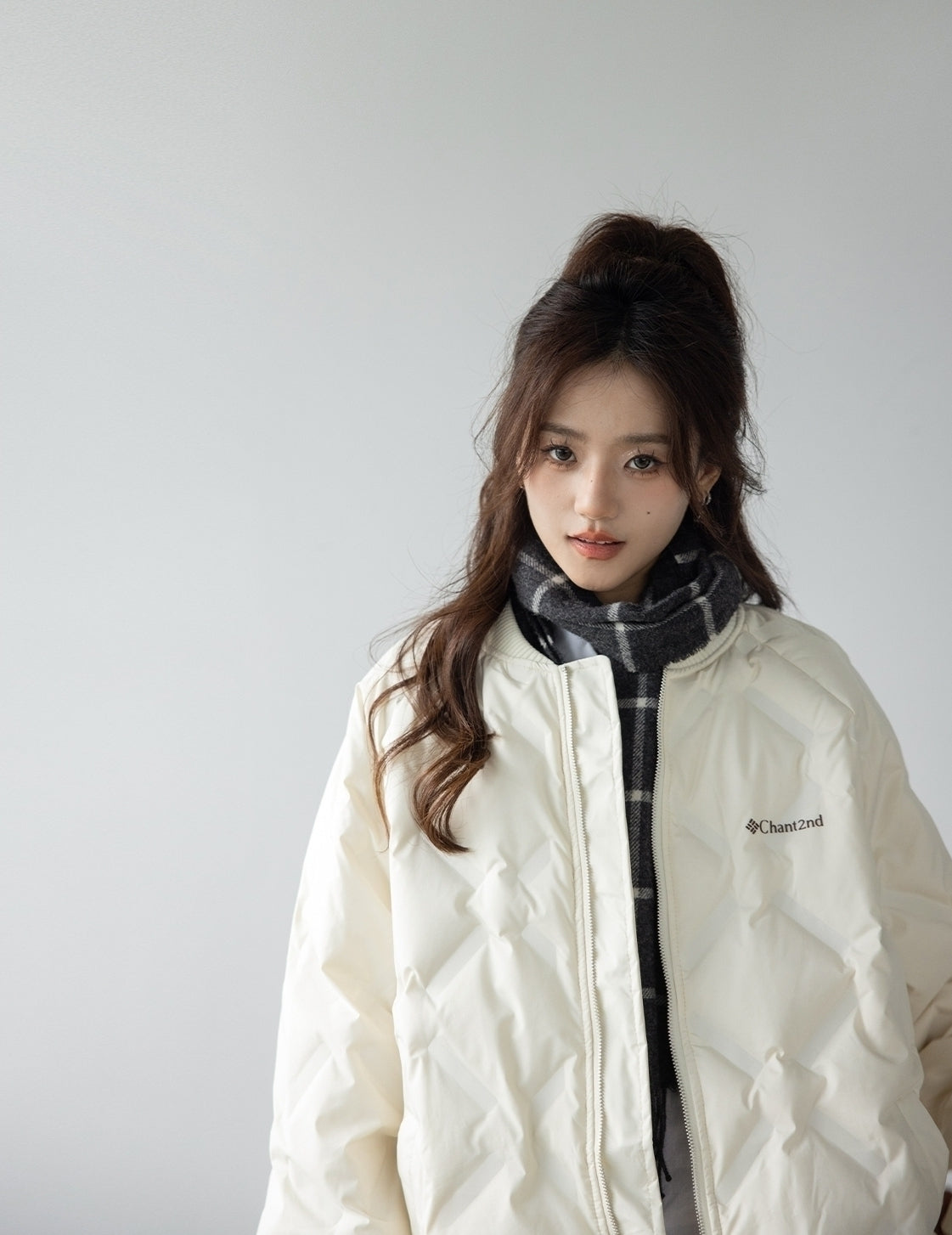 Quilted Lightweight Down Bomber Jacket