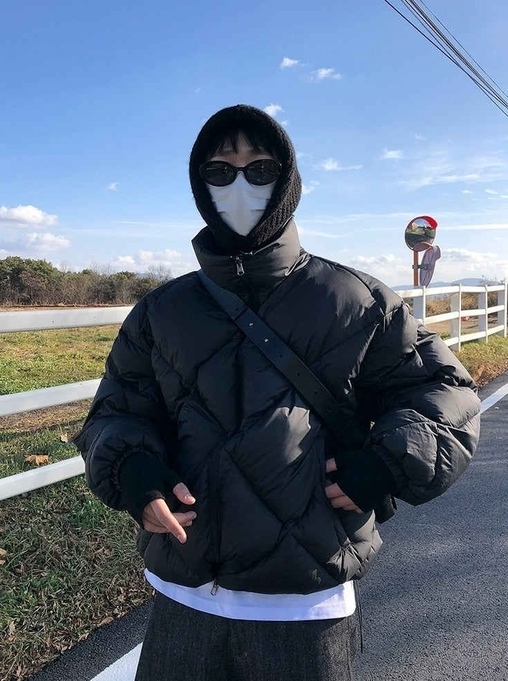 Premium Stand Collar Quilted Winter Puffer Jacket
